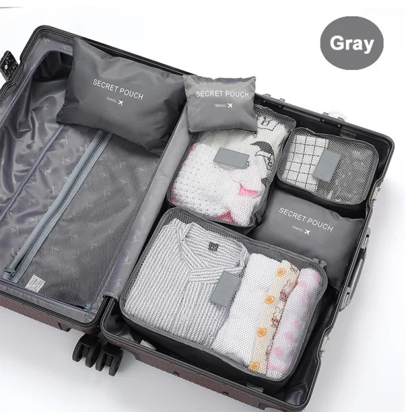 6 Pcs Luggage Organizer Packing Cubes includes a Shoe Pouch